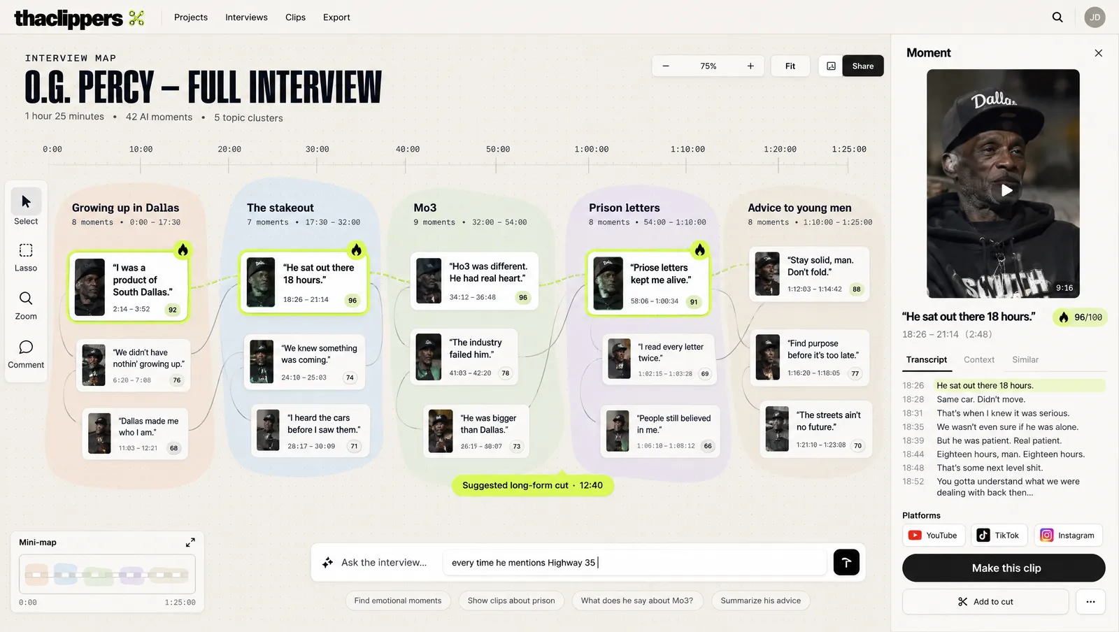 Concept design: The Interview Map